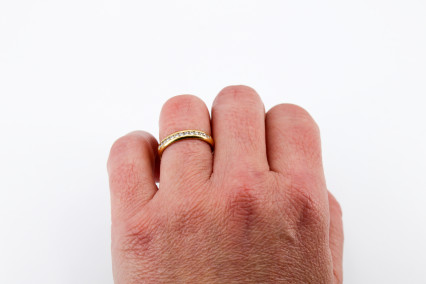 Alianza de oro de 18k. de segunda mano. Joyería de ocasión | ROYALHYSTERIA