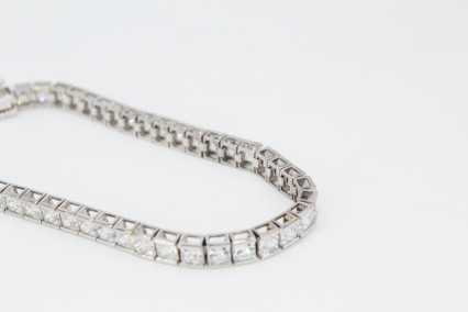Pulsera de oro blanco de 18k. de segunda mano. Joyería de ocasión | ROYALHYSTERIA