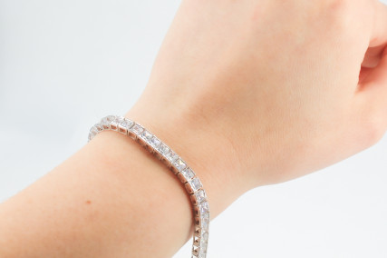 Pulsera de oro blanco de 18k. de segunda mano. Joyería de ocasión | ROYALHYSTERIA