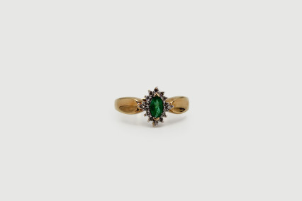 Anillo de oro de 18k con diamantes. de segunda mano. Joyería de ocasión | ROYALHYSTERIA