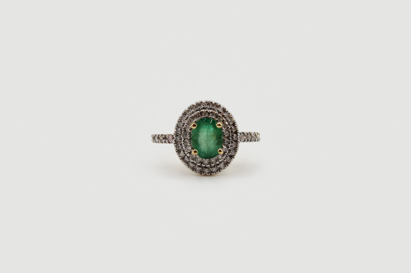Anillo de oro de 18k con diamantes. de segunda mano. Joyería de ocasión | ROYALHYSTERIA