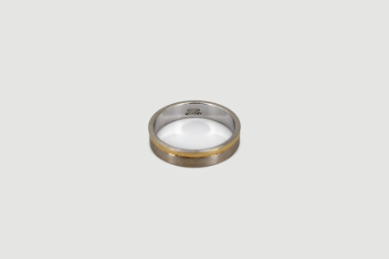 Alianza de oro combinado de 18k. de segunda mano. Joyería de ocasión | ROYALHYSTERIA