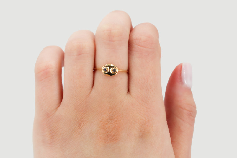 Anillo de oro de 18k. de segunda mano. Joyería de ocasión | ROYALHYSTERIA