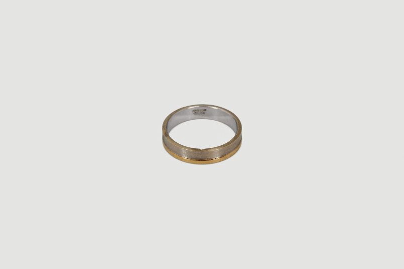 Alianza de oro combinado de 18k. de segunda mano. Joyería de ocasión | ROYALHYSTERIA