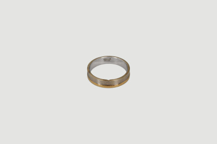 Alianza de oro combinado de 18k. de segunda mano. Joyería de ocasión | ROYALHYSTERIA