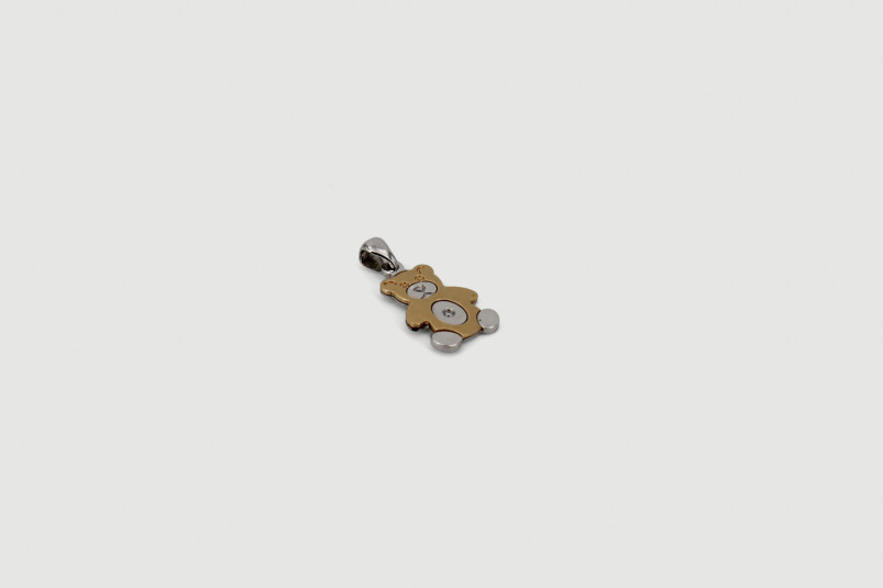 Colgante de oro combinado de 18k. de segunda mano. Joyería de ocasión | ROYALHYSTERIA