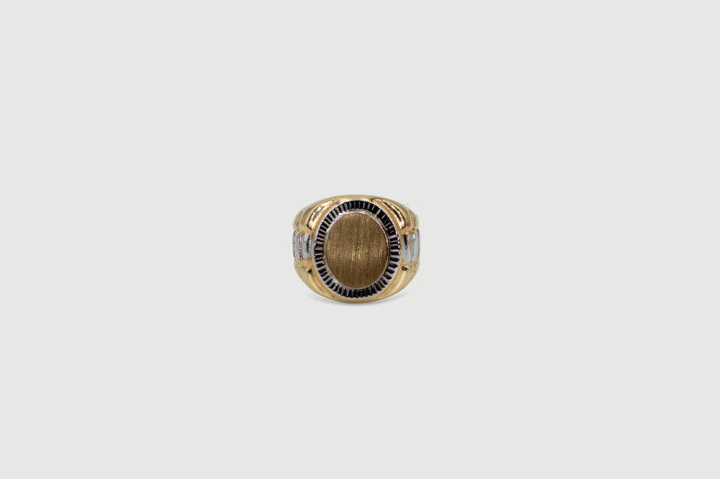 Sello de oro combinado de 18k. de segunda mano. Joyería de ocasión | ROYALHYSTERIA