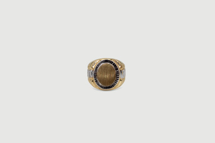 Sello de oro combinado de 18k. de segunda mano. Joyería de ocasión | ROYALHYSTERIA