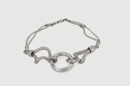 Pulsera de oro blanco de 18k. de segunda mano. Joyería de ocasión | ROYALHYSTERIA