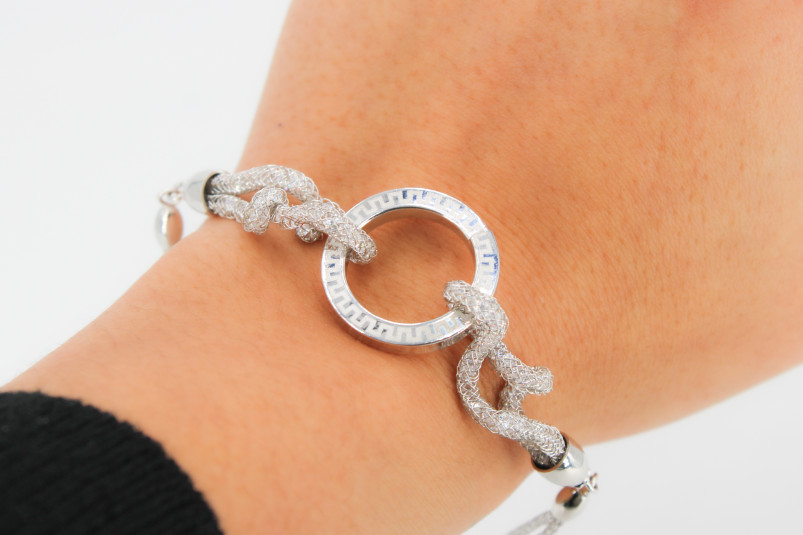 Pulsera de oro blanco de 18k. de segunda mano. Joyería de ocasión | ROYALHYSTERIA