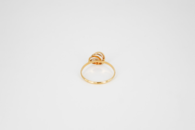 Anillo de oro combinado de 18k. de segunda mano. Joyería de ocasión | ROYALHYSTERIA