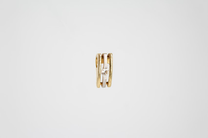 Colgante de oro combinado de 18k. de segunda mano. Joyería de ocasión | ROYALHYSTERIA