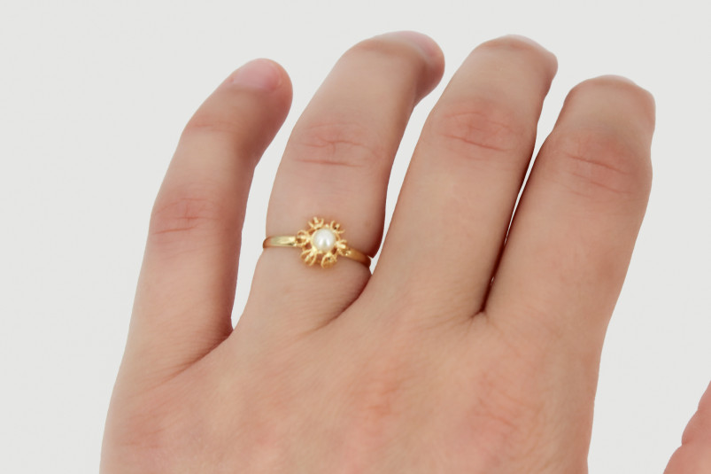 Solitario de oro de 18k. de segunda mano. Joyería de ocasión | ROYALHYSTERIA
