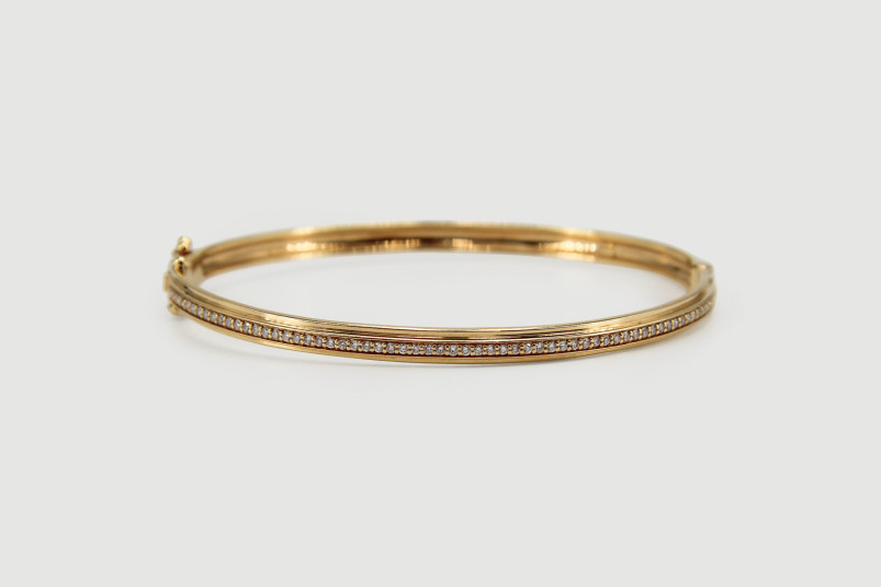 Pulsera de oro de 18k con diamantes. de segunda mano. Joyería de ocasión | ROYALHYSTERIA