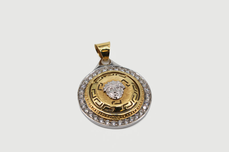 Colgante de oro combinado de 18k. de segunda mano. Joyería de ocasión | ROYALHYSTERIA