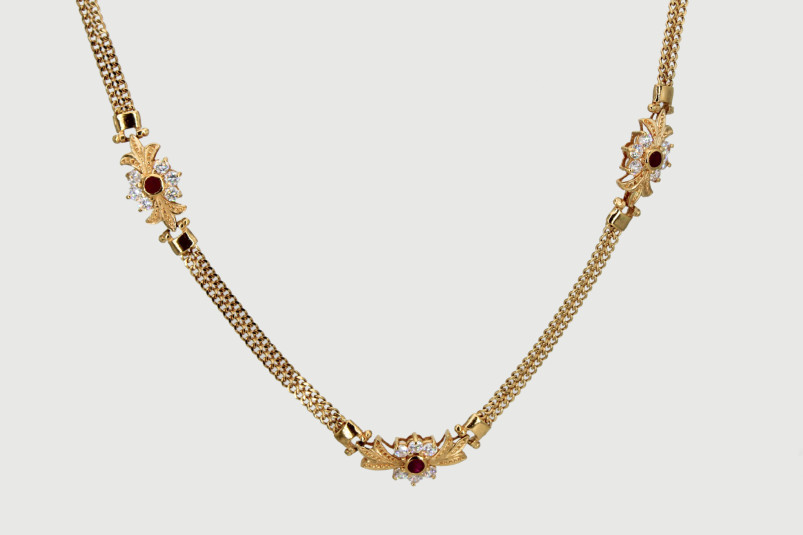 Gargantilla de oro de 18k. de segunda mano. Joyería de ocasión | ROYALHYSTERIA