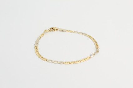 Pulsera de oro combinado de 18k. de segunda mano. Joyería de ocasión | ROYALHYSTERIA
