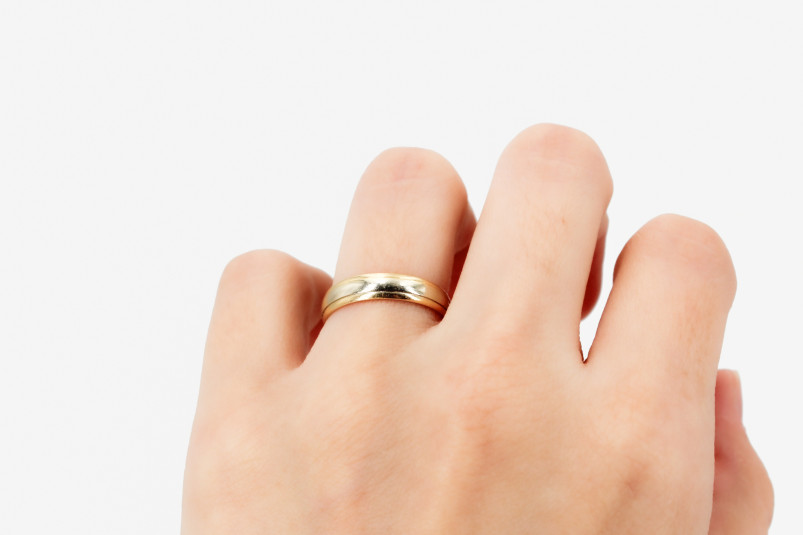 Alianza de oro de 18k. de segunda mano. Joyería de ocasión | ROYALHYSTERIA