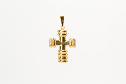 Cruz de oro de 18k. de segunda mano. Joyería de ocasión | ROYALHYSTERIA