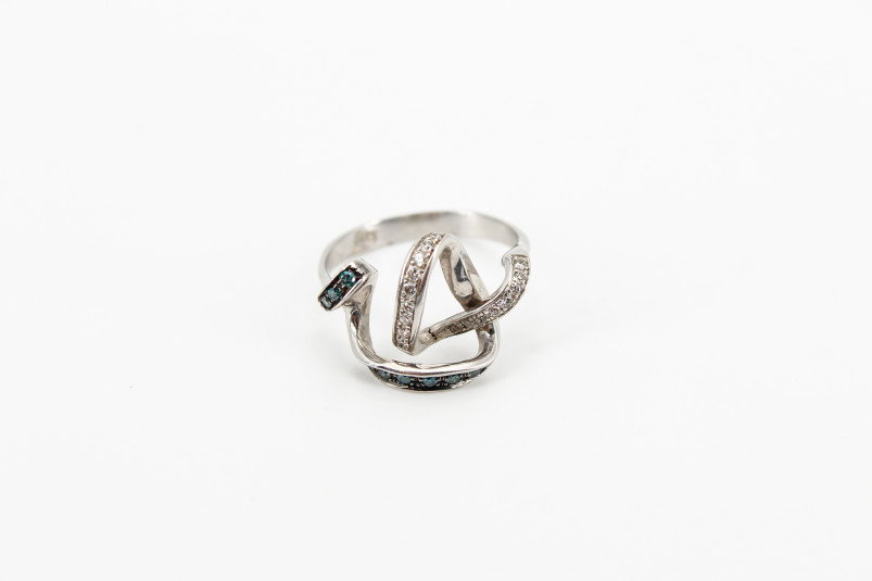 Anillo de oro blanco de 14k. de segunda mano. Joyería de ocasión | ROYALHYSTERIA