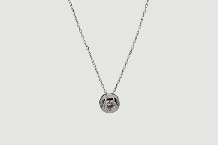 Collar de oro blanco de 18k. de segunda mano. Joyería de ocasión | ROYALHYSTERIA