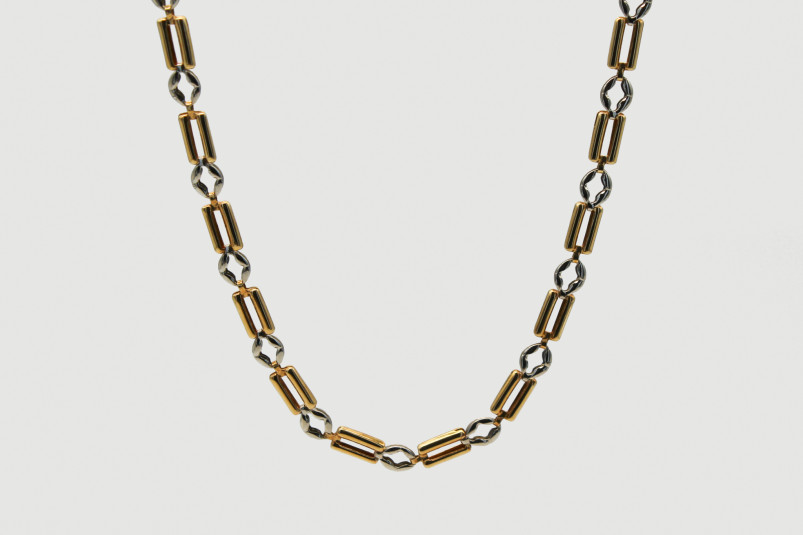 Cadena de oro combinado de 18k. de segunda mano. Joyería de ocasión | ROYALHYSTERIA