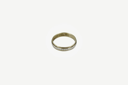 Alianza de oro combinado de 18k. de segunda mano. Joyería de ocasión | ROYALHYSTERIA