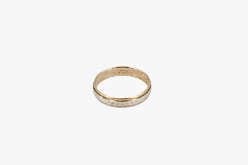 Alianza de oro combinado de 18k. de segunda mano. Joyería de ocasión | ROYALHYSTERIA