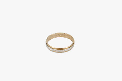 Alianza de oro combinado de 18k. de segunda mano. Joyería de ocasión | ROYALHYSTERIA