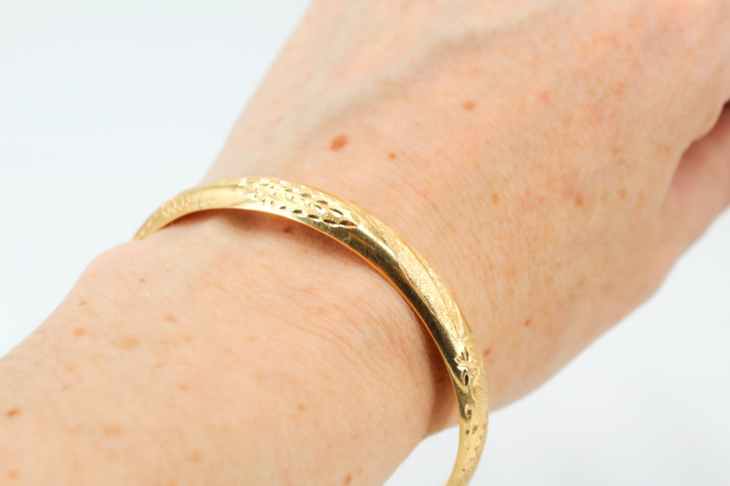 Caña de oro de 18k. de segunda mano. Joyería de ocasión | ROYALHYSTERIA