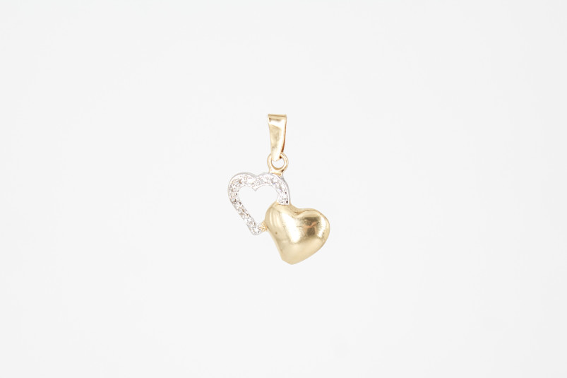 Colgante de oro combinado de 18k. de segunda mano. Joyería de ocasión | ROYALHYSTERIA