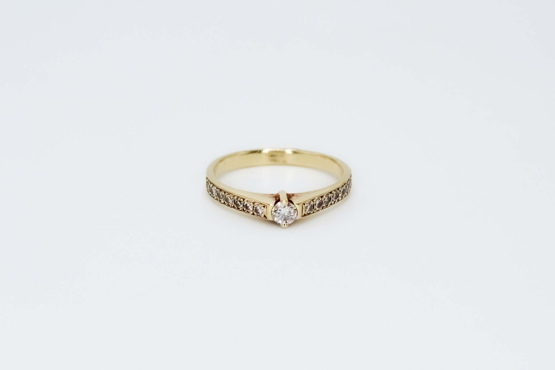 Solitario de oro de 14k. de segunda mano. Joyería de ocasión | ROYALHYSTERIA