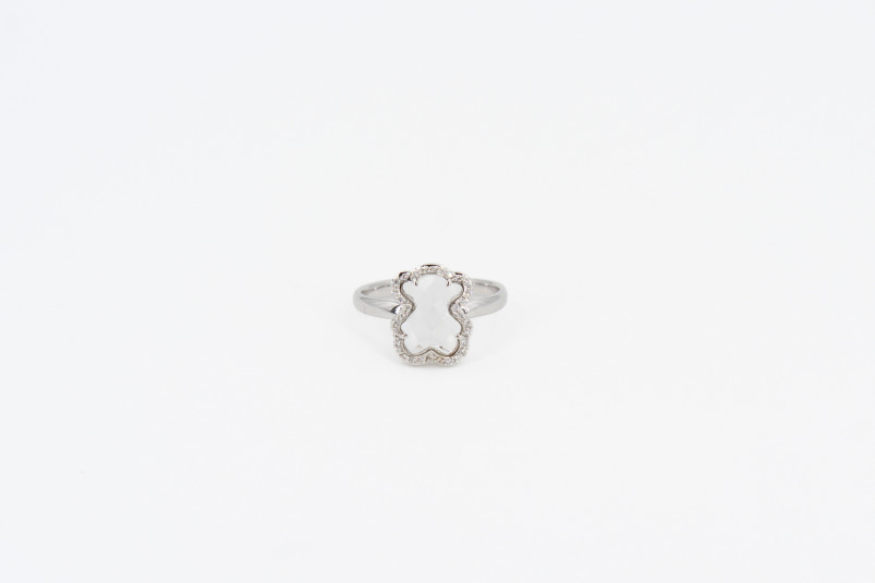 Anillo de oro blanco de 18k. de segunda mano. Joyería de ocasión | ROYALHYSTERIA