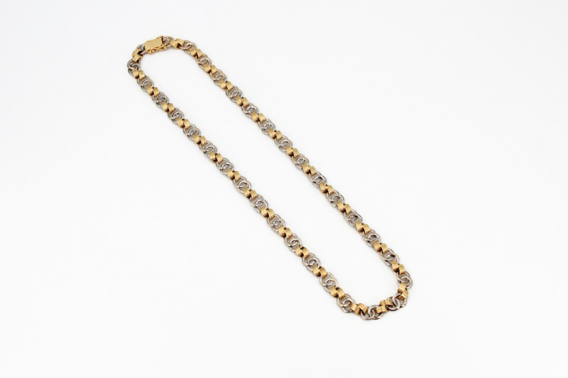 Cadena de oro combinado de 18k. de segunda mano. Joyería de ocasión | ROYALHYSTERIA