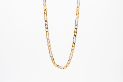 Cadena de oro combinado de 18k. de segunda mano. Joyería de ocasión | ROYALHYSTERIA