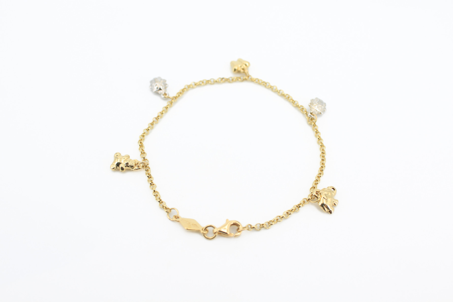 Pulsera de oro combinado de 18k. de segunda mano. Joyería de ocasión | ROYALHYSTERIA