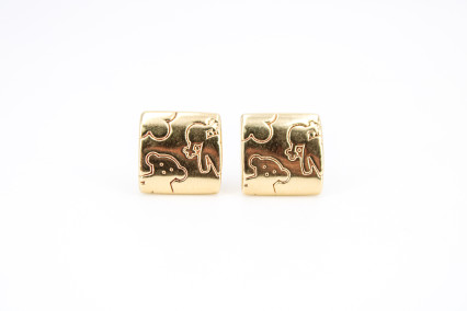 Pendiente de oro de 18k. de segunda mano. Joyería de ocasión | ROYALHYSTERIA