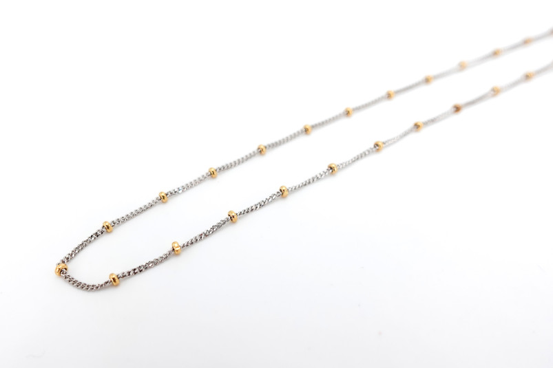 Cadena de oro combinado de 18k. de segunda mano. Joyería de ocasión | ROYALHYSTERIA