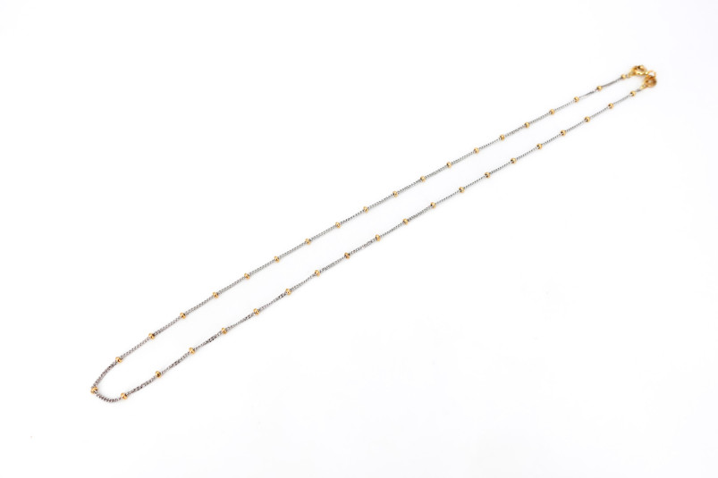 Cadena de oro combinado de 18k. de segunda mano. Joyería de ocasión | ROYALHYSTERIA