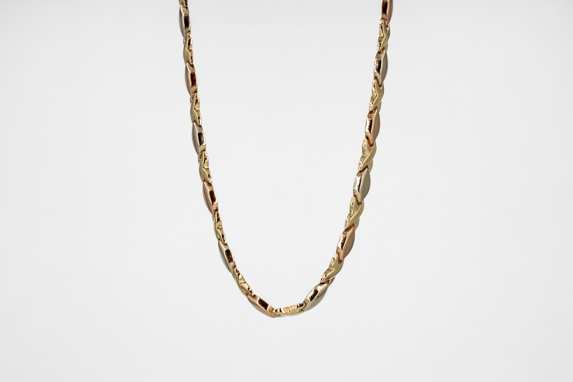 Cadena de oro combinado de 18k. de segunda mano. Joyería de ocasión | ROYALHYSTERIA