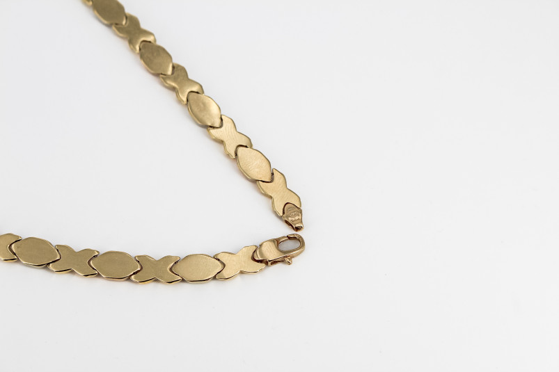 Cadena de oro combinado de 18k. de segunda mano. Joyería de ocasión | ROYALHYSTERIA