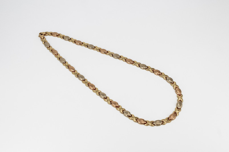 Cadena de oro combinado de 18k. de segunda mano. Joyería de ocasión | ROYALHYSTERIA