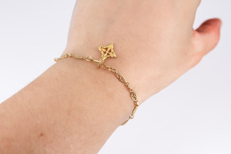 Pulsera de oro de 18k. de segunda mano. Joyería de ocasión | ROYALHYSTERIA