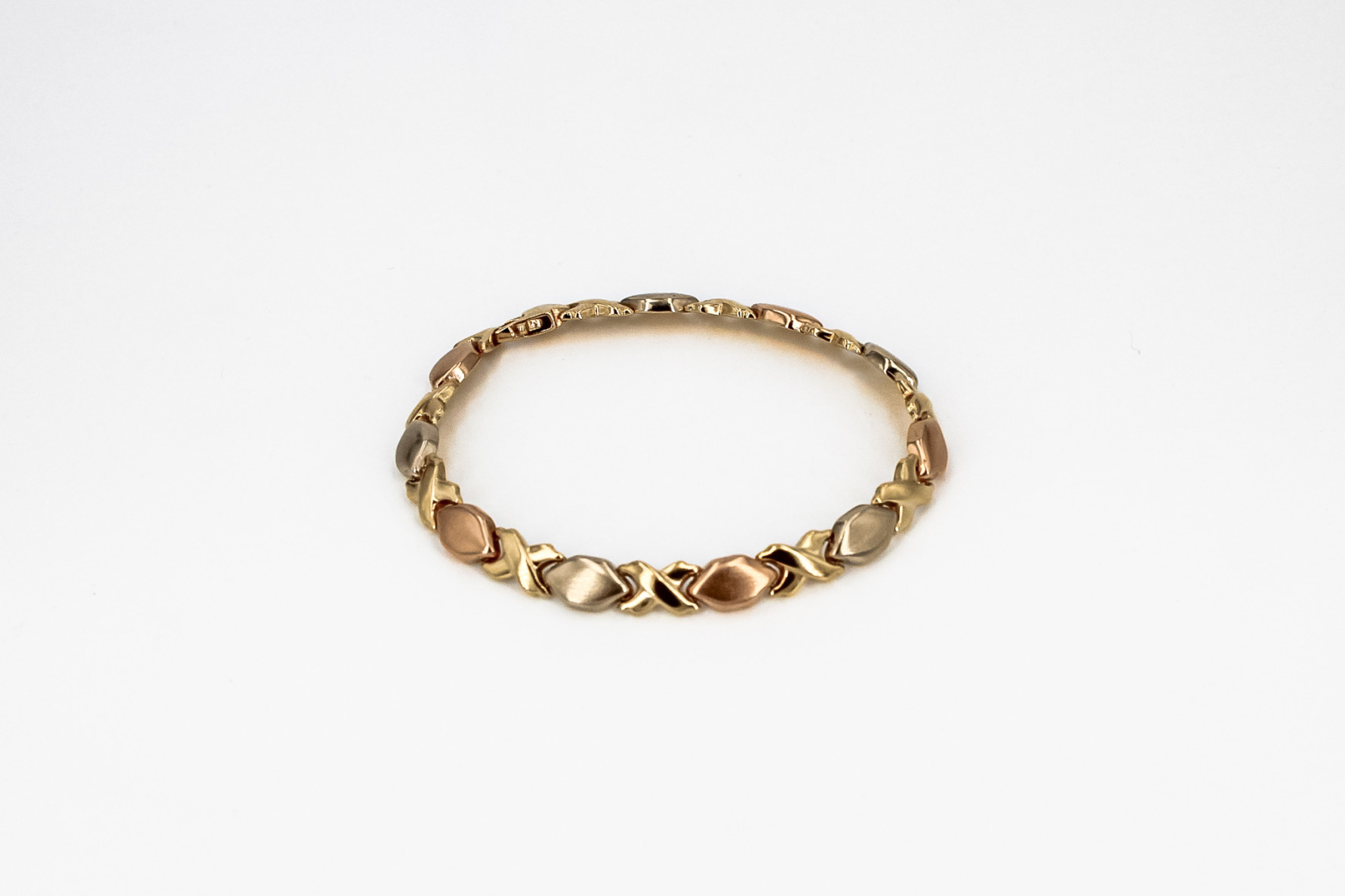 Pulsera de oro combinado de 18k. de segunda mano. Joyería de ocasión | ROYALHYSTERIA