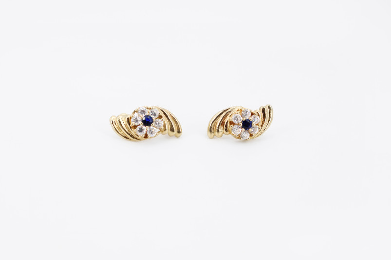 Pendiente de oro de 18k. de segunda mano. Joyería de ocasión | ROYALHYSTERIA