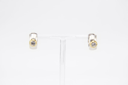 Aro de oro combinado de 18k. de segunda mano. Joyería de ocasión | ROYALHYSTERIA