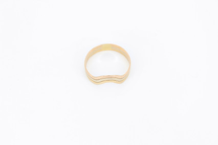 Anillo de oro combinado de 18k. de segunda mano. Joyería de ocasión | ROYALHYSTERIA
