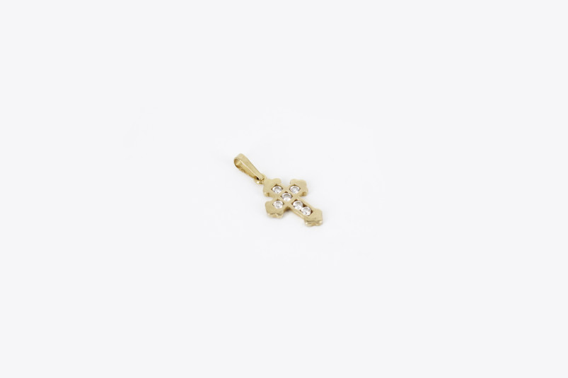 Cruz de oro de 18k. de segunda mano. Joyería de ocasión | ROYALHYSTERIA