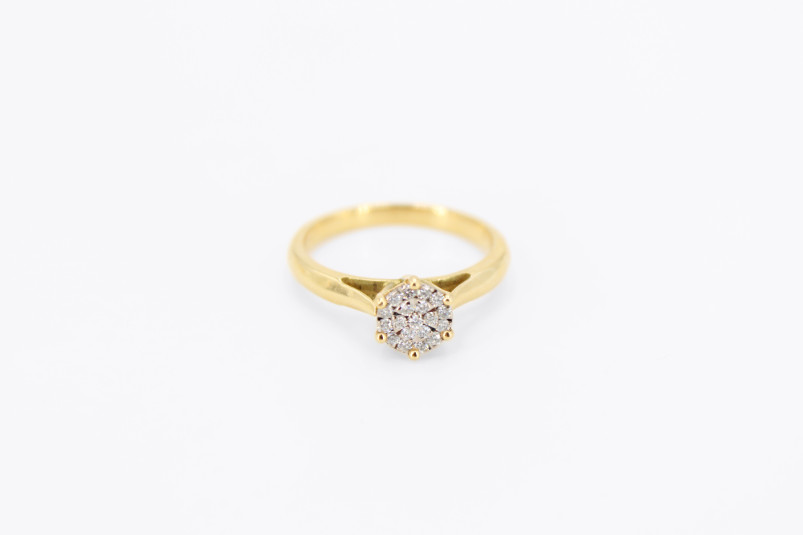 Solitario de oro de 18k. de segunda mano. Joyería de ocasión | ROYALHYSTERIA
