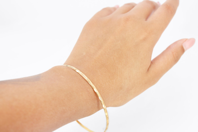 Caña de oro de 18k. de segunda mano. Joyería de ocasión | ROYALHYSTERIA